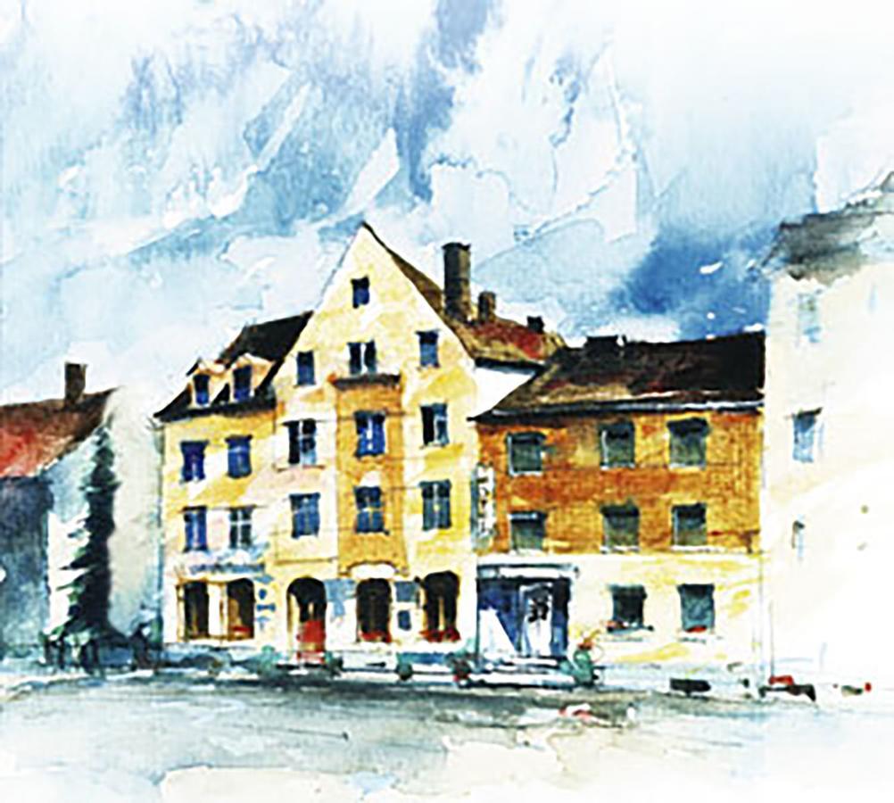 Hotel Augsburg Goldener Falke Bagian luar foto